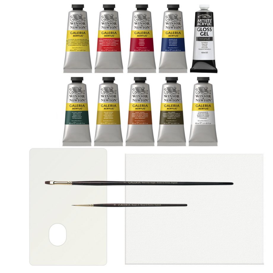 Winsor & Newton Acrilico Galeria Set Completo 14 Pezzi