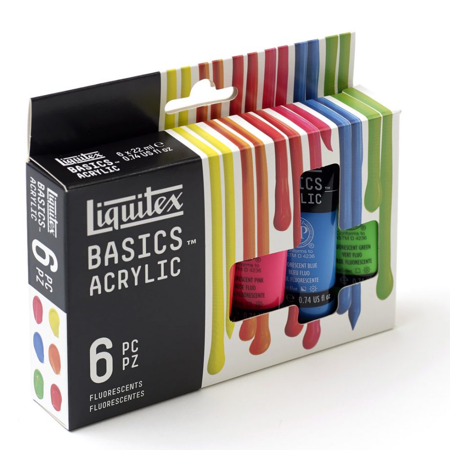 Liquitex Basics Colori Acrilici Set 6x22ml fluorescenti