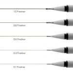 Winsor & Newton Fineliner nero punta Assortment Set