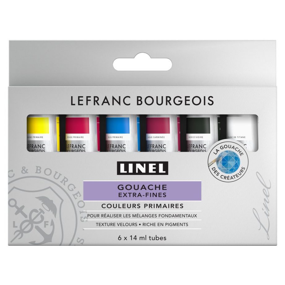 Lefranc Bourgeois Linel Tempera Extrafine - Set 6x14ml (Colori Primari)