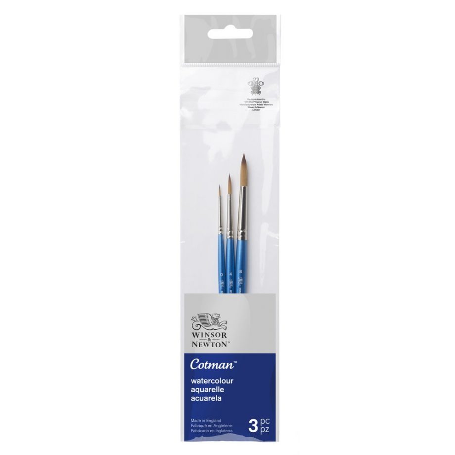 Winsor & Newton Set 3 Pennelli Cotman V2 - Manico Corto