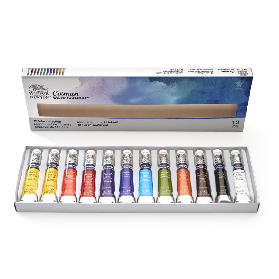 Winsor & Newton Cotman Acquarello Scatola 12 Tubi 8ml