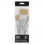 Liqutex Basics Set 3 Pennelli - Setole Naturale di Maiale - Piatti Misure 1/2