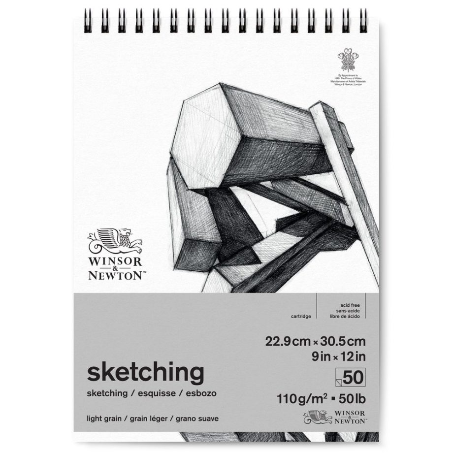 Winsor & Newton Carta Schizzo - Blocco Spirale Extra White 110G - 22,9 x 30,5 cm - 50F