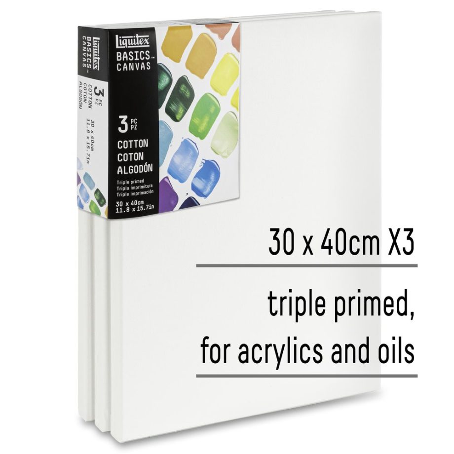 Liquitex Basics set da 3 Telai telati 30x40cm