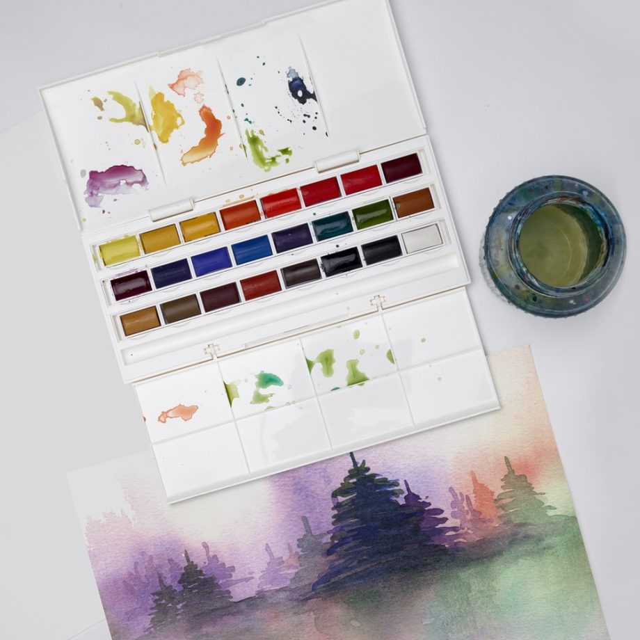 Winsor & Newton Cotman Acquarello Cotman Confezione Studio - 24 Godet