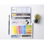 Winsor & Newton  Professional Water Colour Customizable Travel Tin - 12 Mezzi Godet (Ex Black Box)