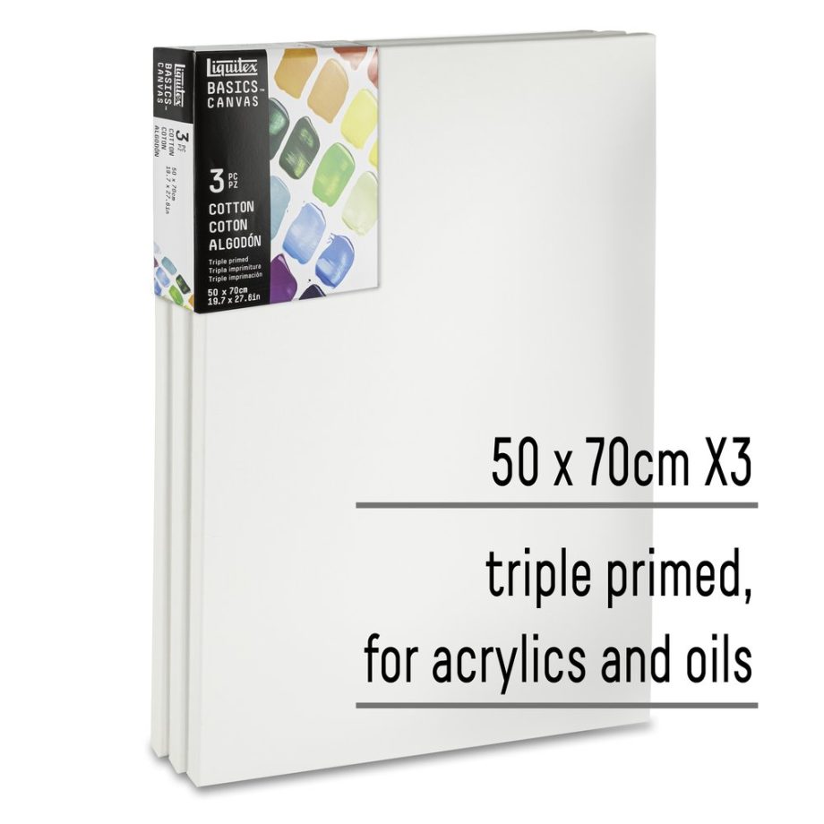 Liquitex Basics Set da 3 Telai Telati 50x70cm