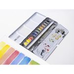 Winsor & Newton  Professional Water Colour Customizable Travel Tin - 12 Mezzi Godet (Ex Black Box)