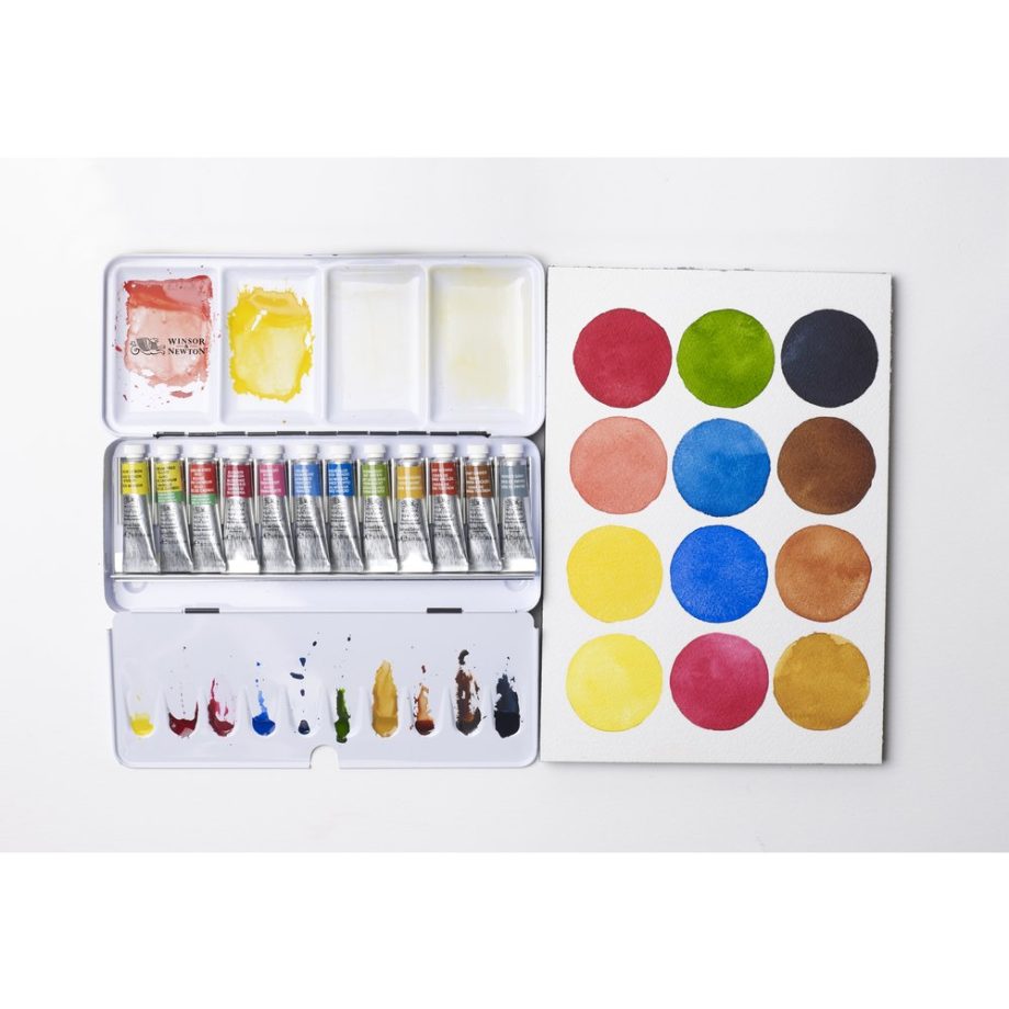 Winsor & Newton Professional Water Colour Travel Tin - 12 Tubi Da 5ml