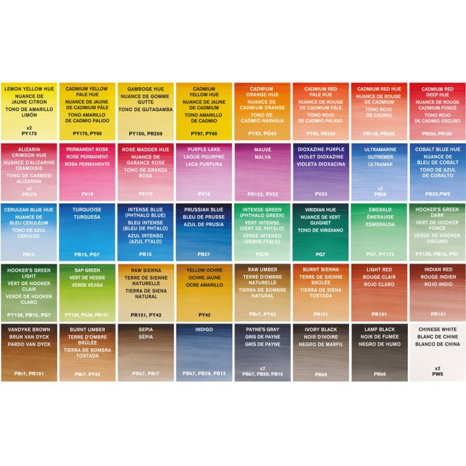 Winsor & Newton Cotman Acquarello confezione 45 mezzi-godet Studi -