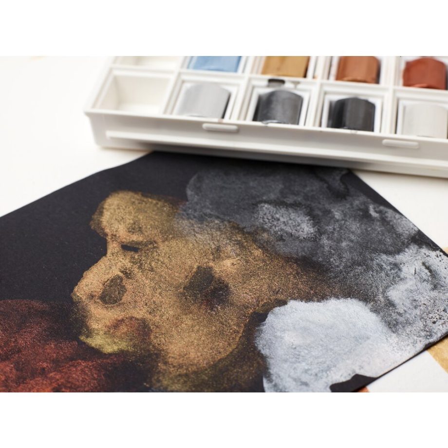 Winsor & Newton Acquarello Cotman Set  8 Mezzi Godet Colori Metallici