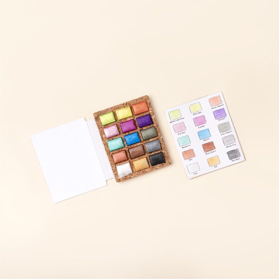 Viviva Godet Acquarello - Set Metallico - 16 Colori