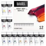 Liquitex Acrilico Heavy Body Set 12x22ml Colori Essenziali