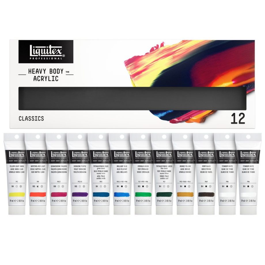 Liquitex Acrilico Heavy Body Set 12x59ml Colori Classici