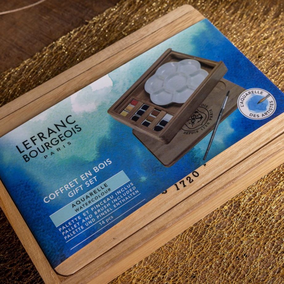 Lefranc Bourgeois Acquarello Fine - Confezione Legno 12 Mezzi Godet