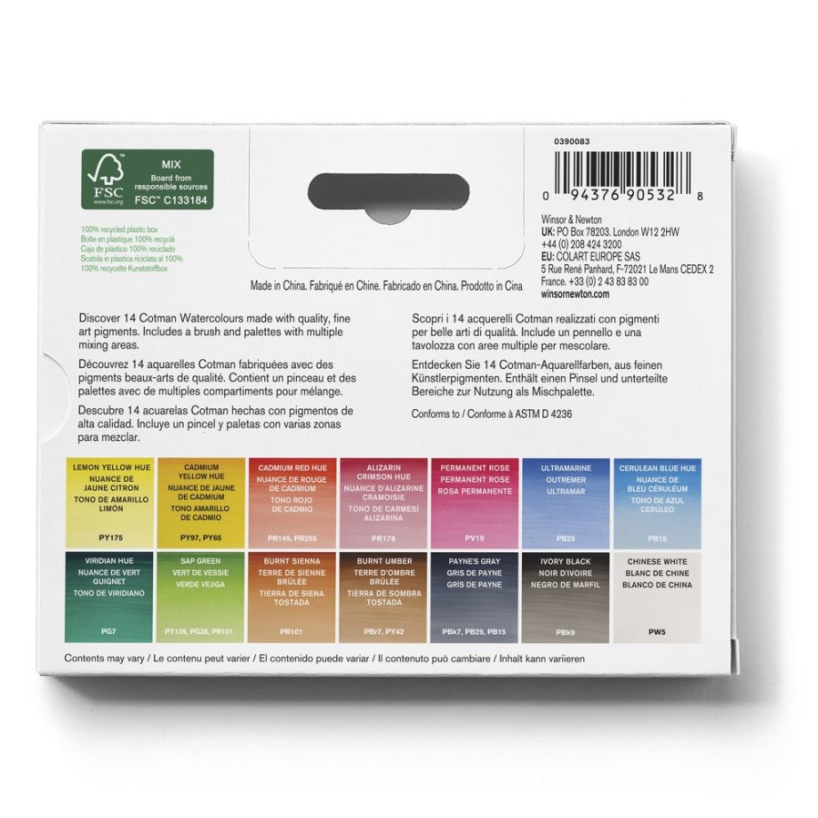 Winsor & Newton Cotman Acquarello Confezione Compact