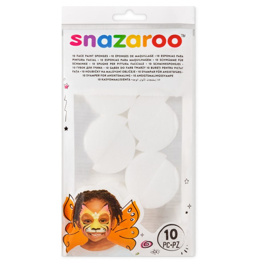 Snazaroo High Density Semi Circle Sponge 10 Pack