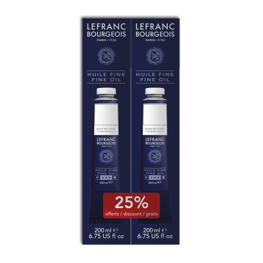 Lefranc Bourgeois Olio Fine 2x200ml Bianco Di Titanio