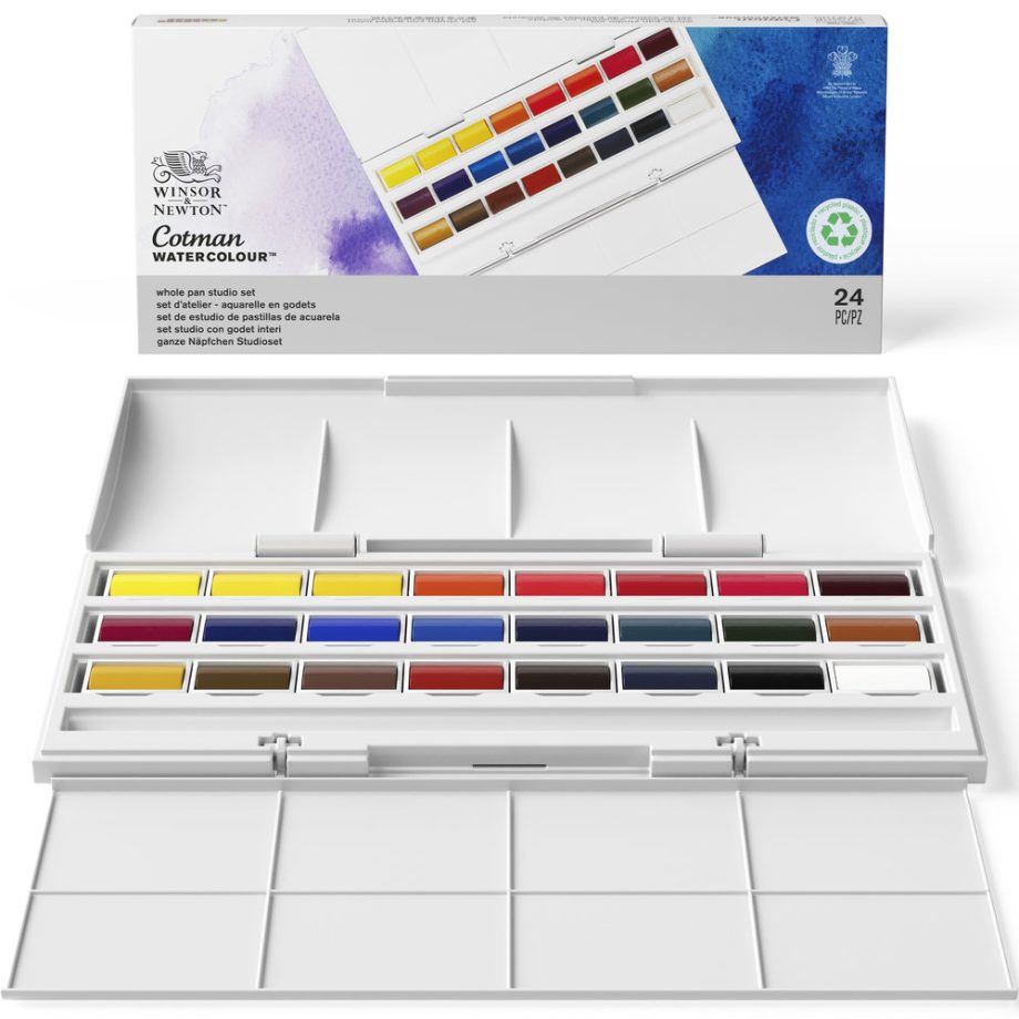 Winsor & Newton Cotman Acquarello Cotman Confezione Studio - 24 Godet