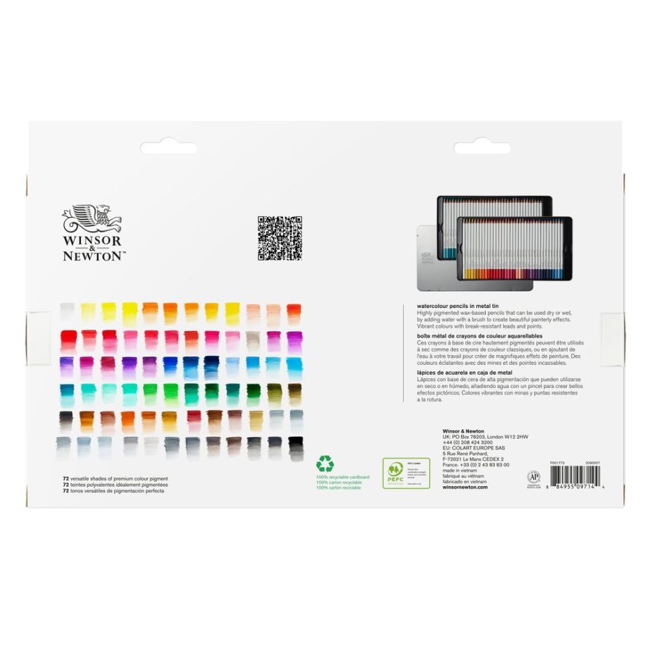 Winsor & Newton Studio Collection 72 Matite Acquarellabili