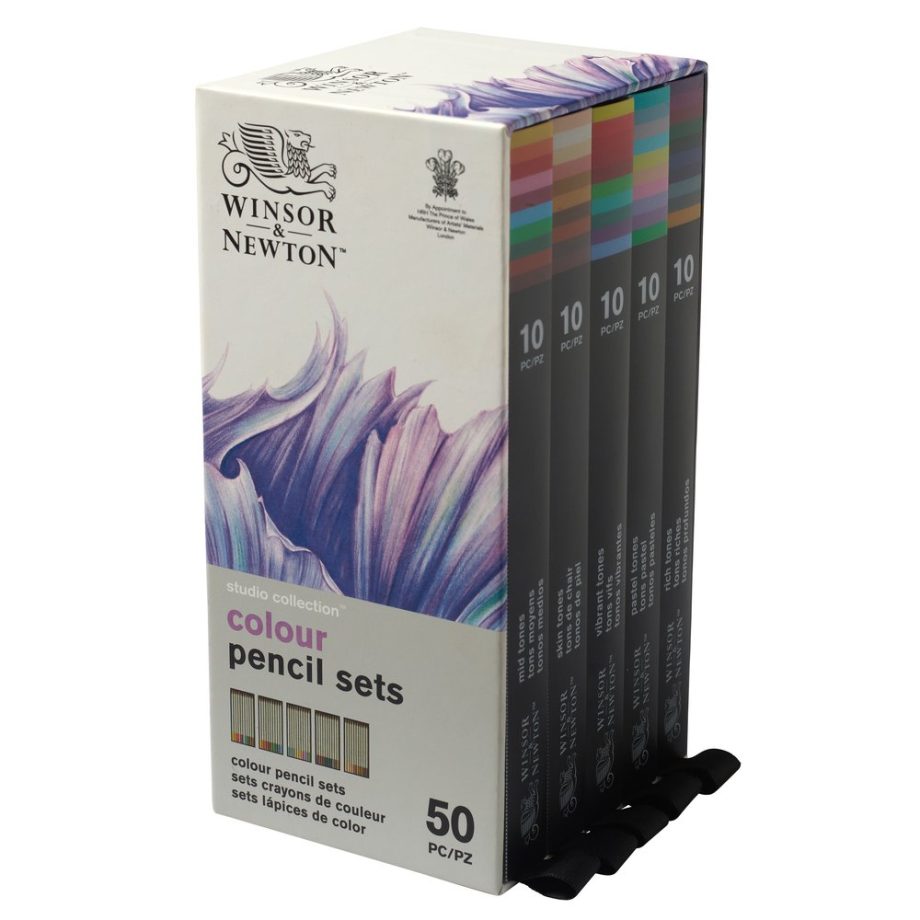 Winsor & Newton Studio Collection - Confezione 50 Matite Colorate