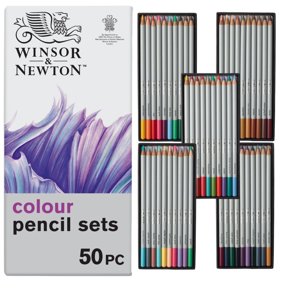 Winsor & Newton Studio Collection - Confezione 50 Matite Colorate