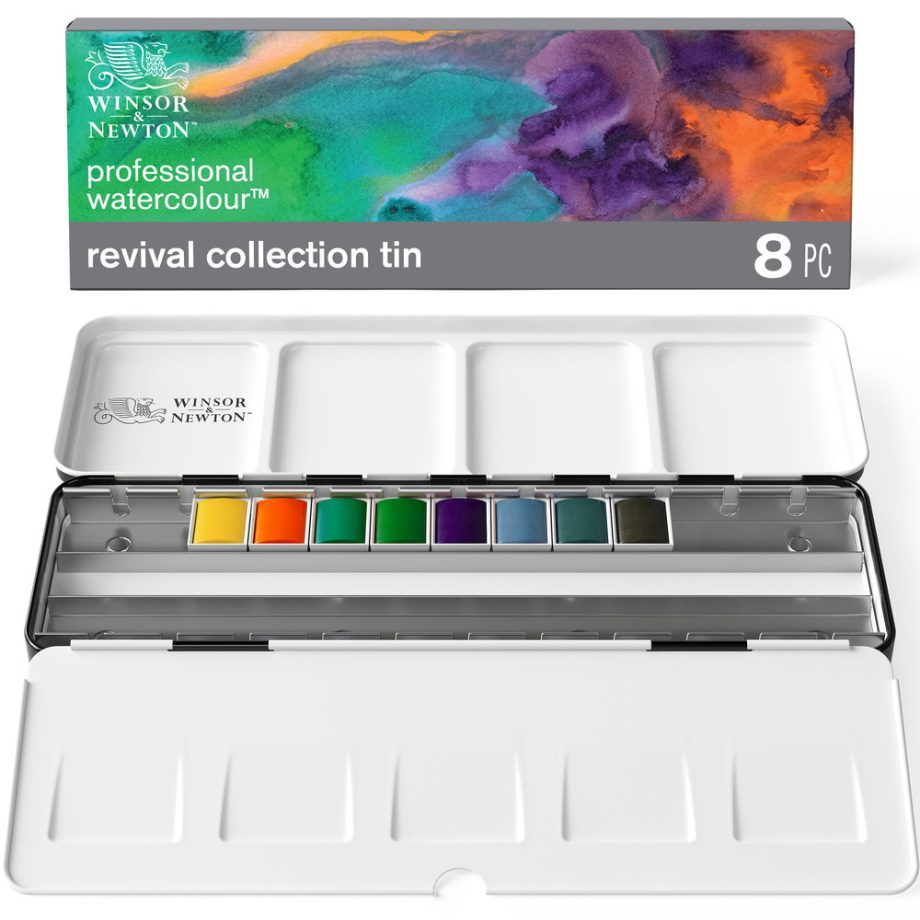 Winsor & Newton Professional Watercolour Revival Colori 8 Half Pan