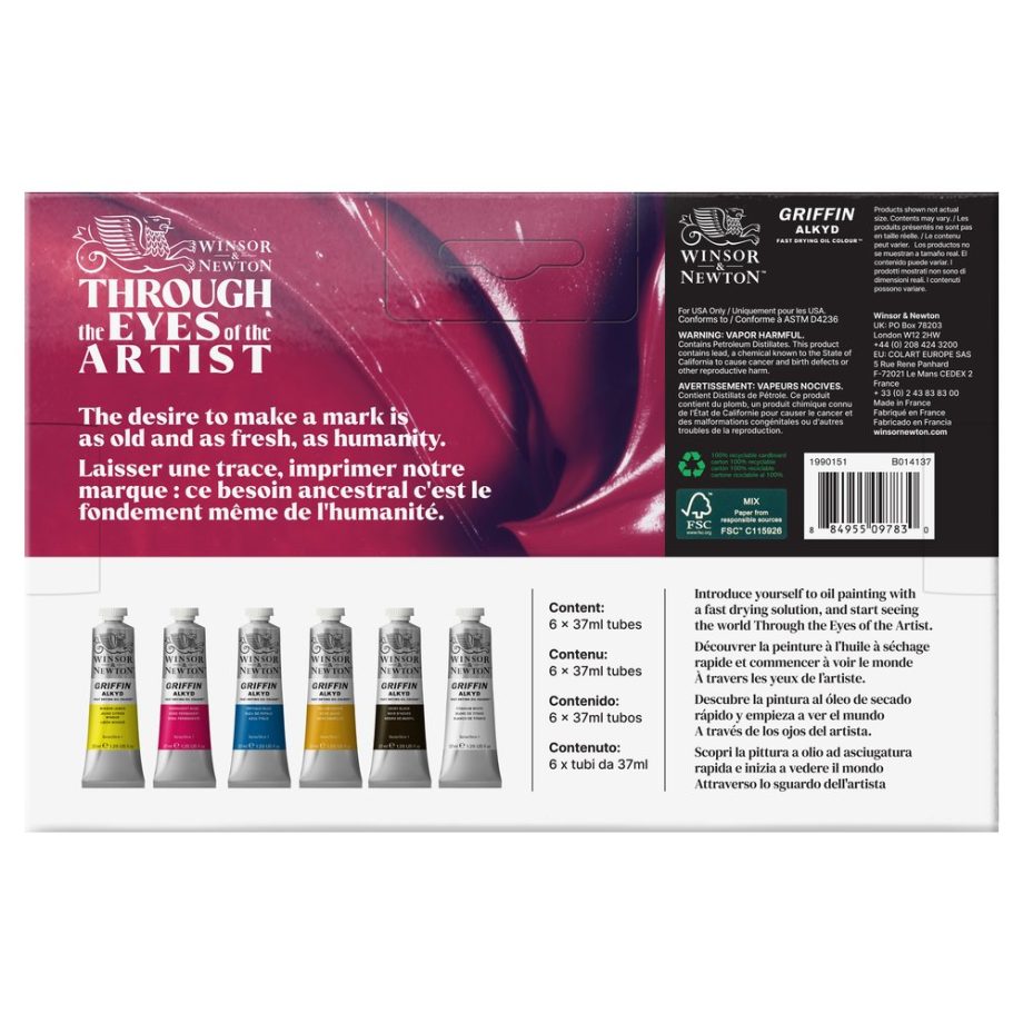 Winsor & Newton Griffin Assortimento 6x37ml