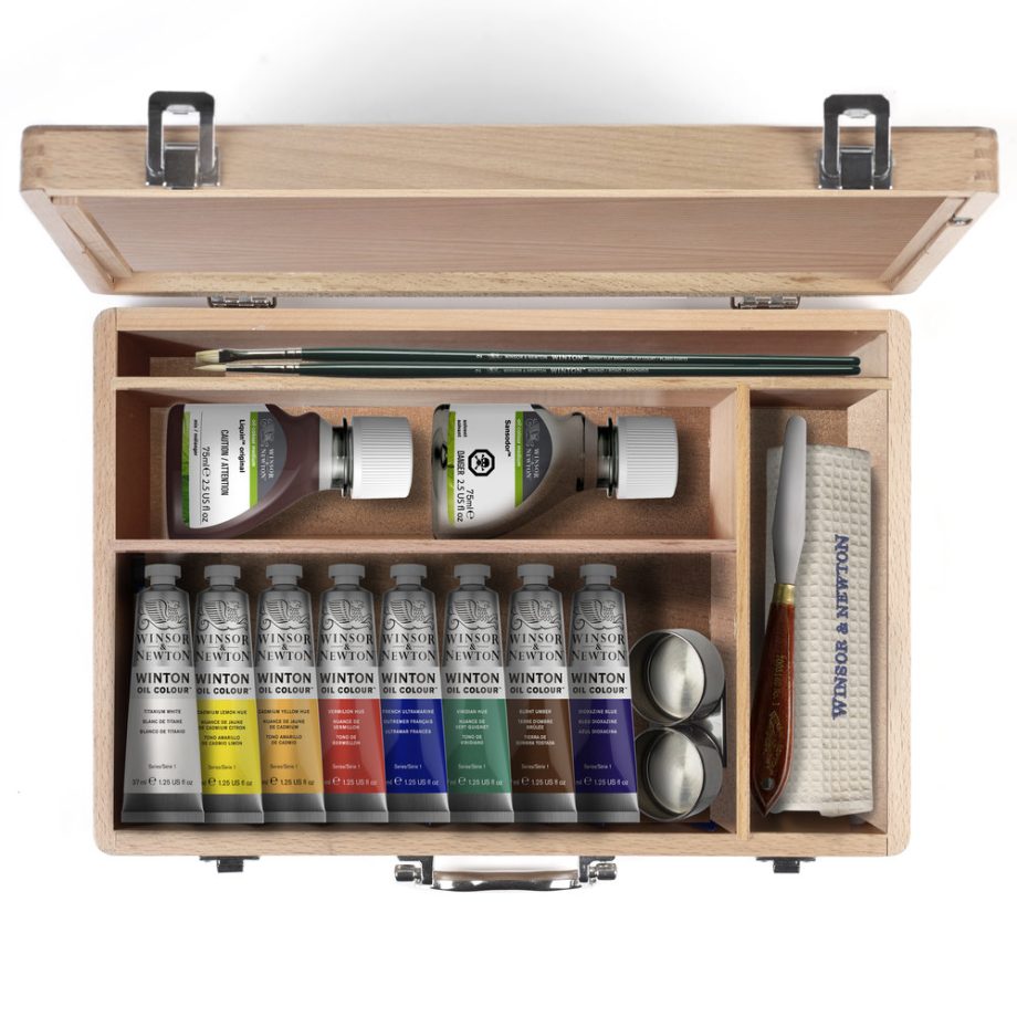 Winsor & Newton Olio Winton Cassetta Legno 8x37ml