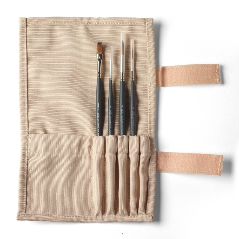 Winsor & Newton Professional Synthetic Sable Brushes for Watercolour 4 Pack