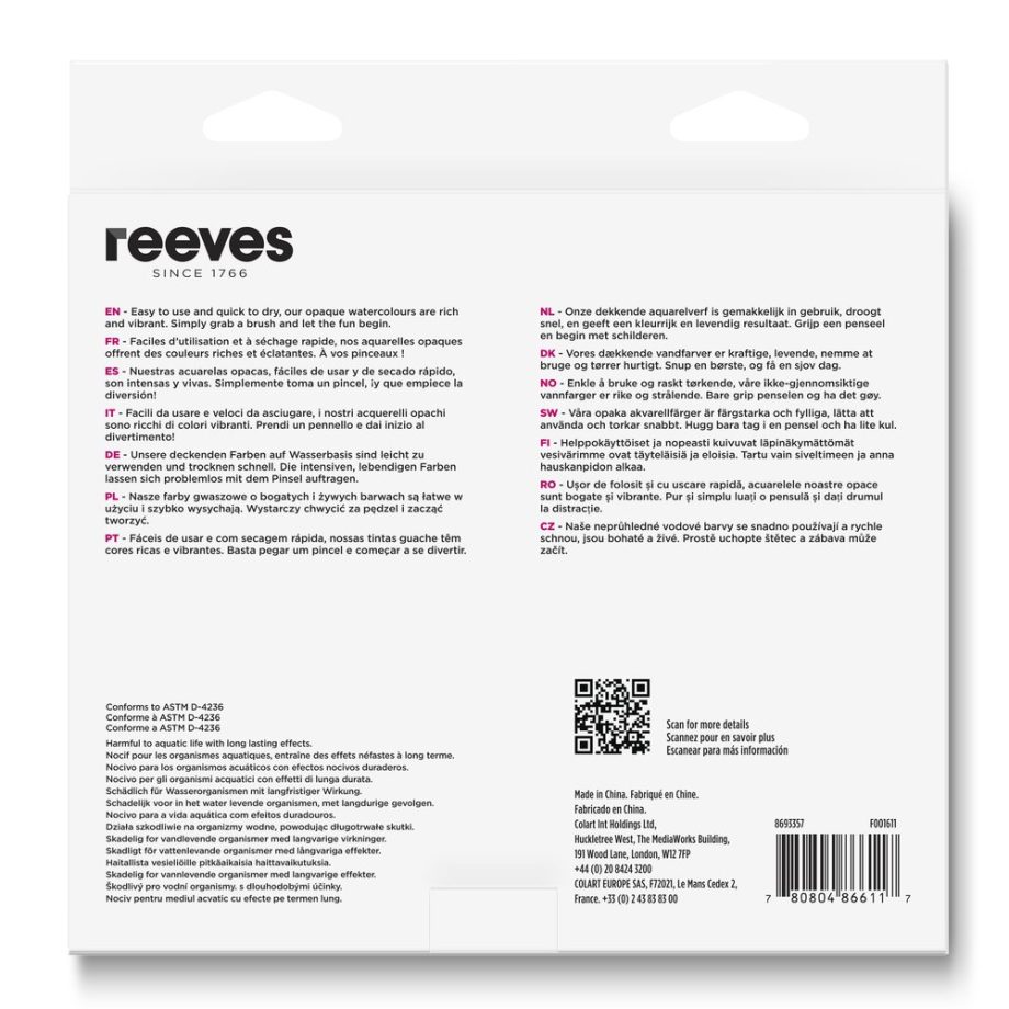 reeves Tempera Set 18x12ml