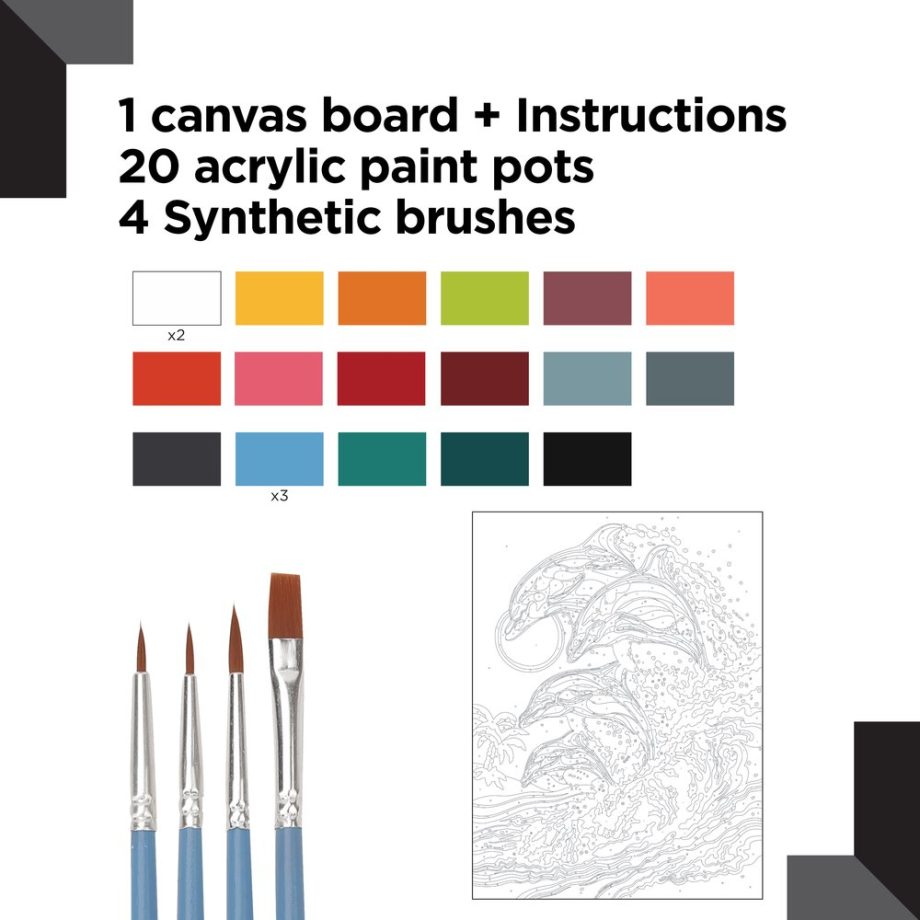 reeves Paint By Numbers 30,5 x 40,6 Cm - Delfini