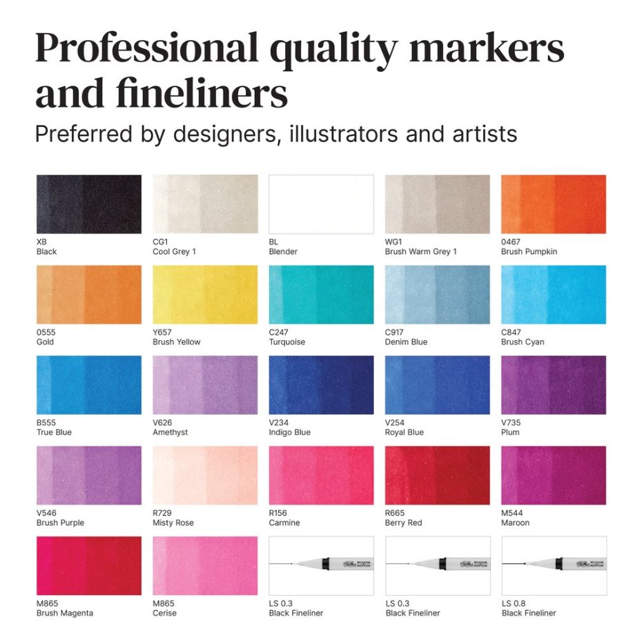 Winsor & Newton Promarker Set Misto Modern Lettering - Astuccio