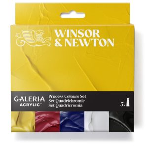 Winsor & Newton Galeria Acrilico Set Tubi 5x60ml Colori Primari Per Stampa