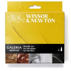 Winsor & Newton Galeria Acrilico Set Tubi 5x60ml Colori Metallici