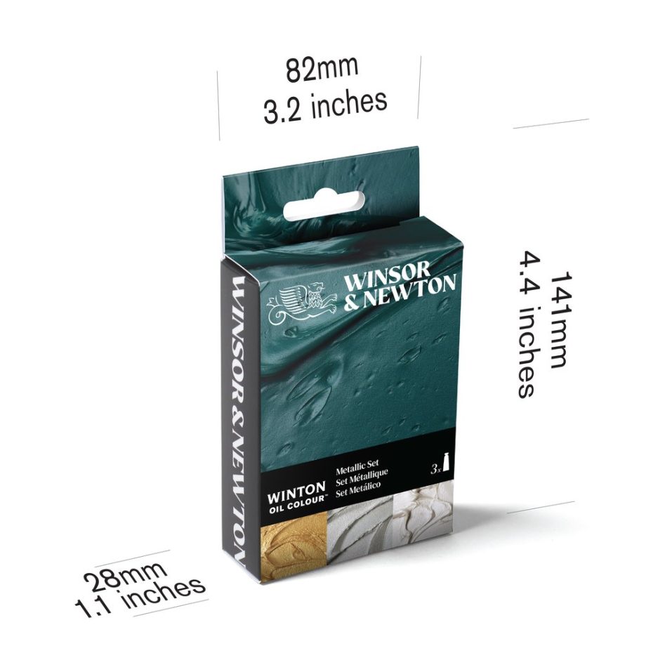 Winsor & Newton Winton Olio Set Tubi 3x37ml Colori Metallici