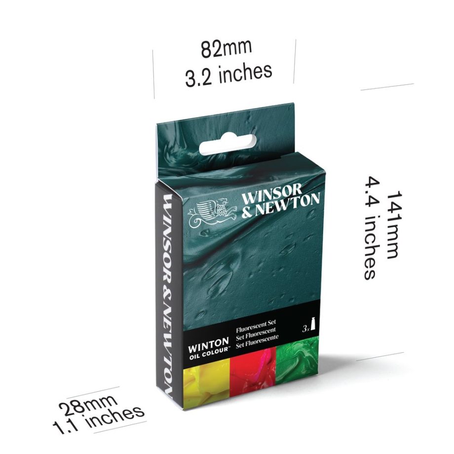 Winsor & Newton Winton Olio Set Tubi 3x37ml Colori Fluorescenti