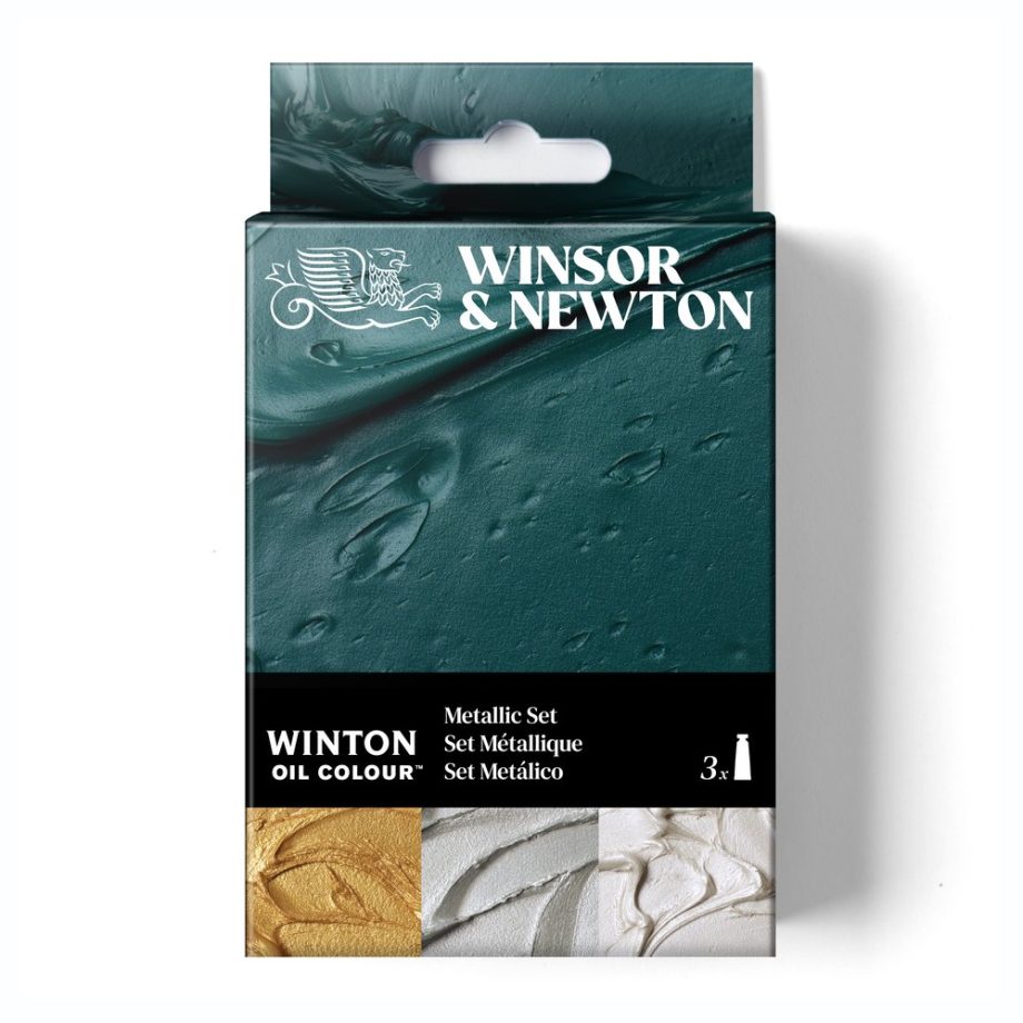 Winsor & Newton Winton Olio Set Tubi 3x37ml Colori Metallici