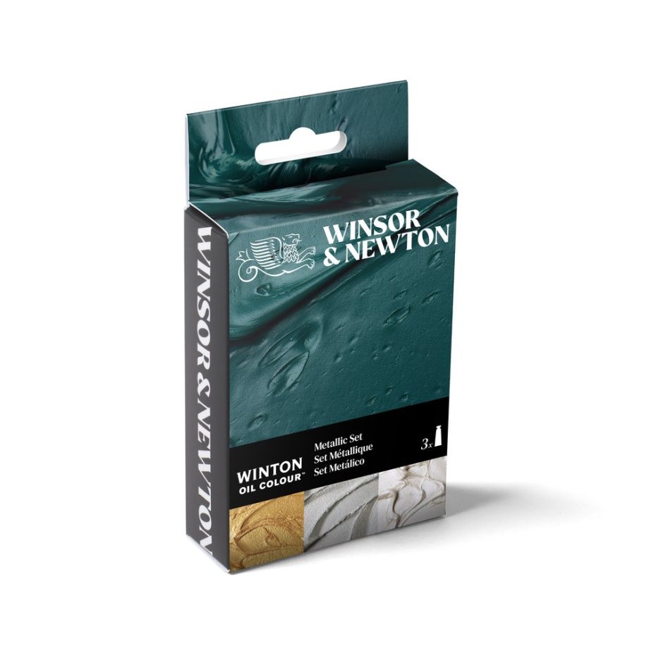 Winsor & Newton Winton Olio Set Tubi 3x37ml Colori Metallici