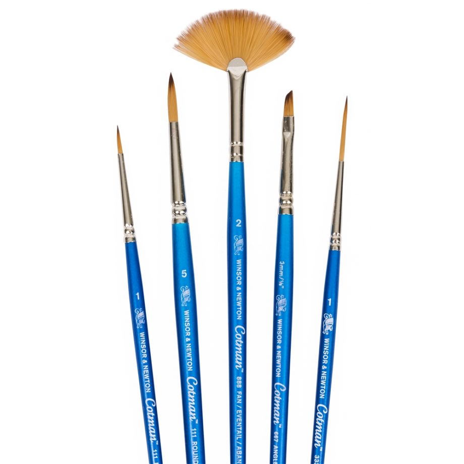 Winsor & Newton Cotman Short Handle Brush 5 Pack