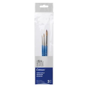 Winsor & Newton Set 3 Pennelli Cotman V2 - Manico Corto