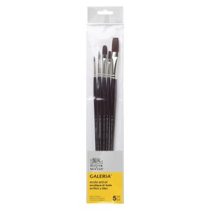 Winsor & Newton Set 5 Pennelli Galeria V1 - Manico Lungo