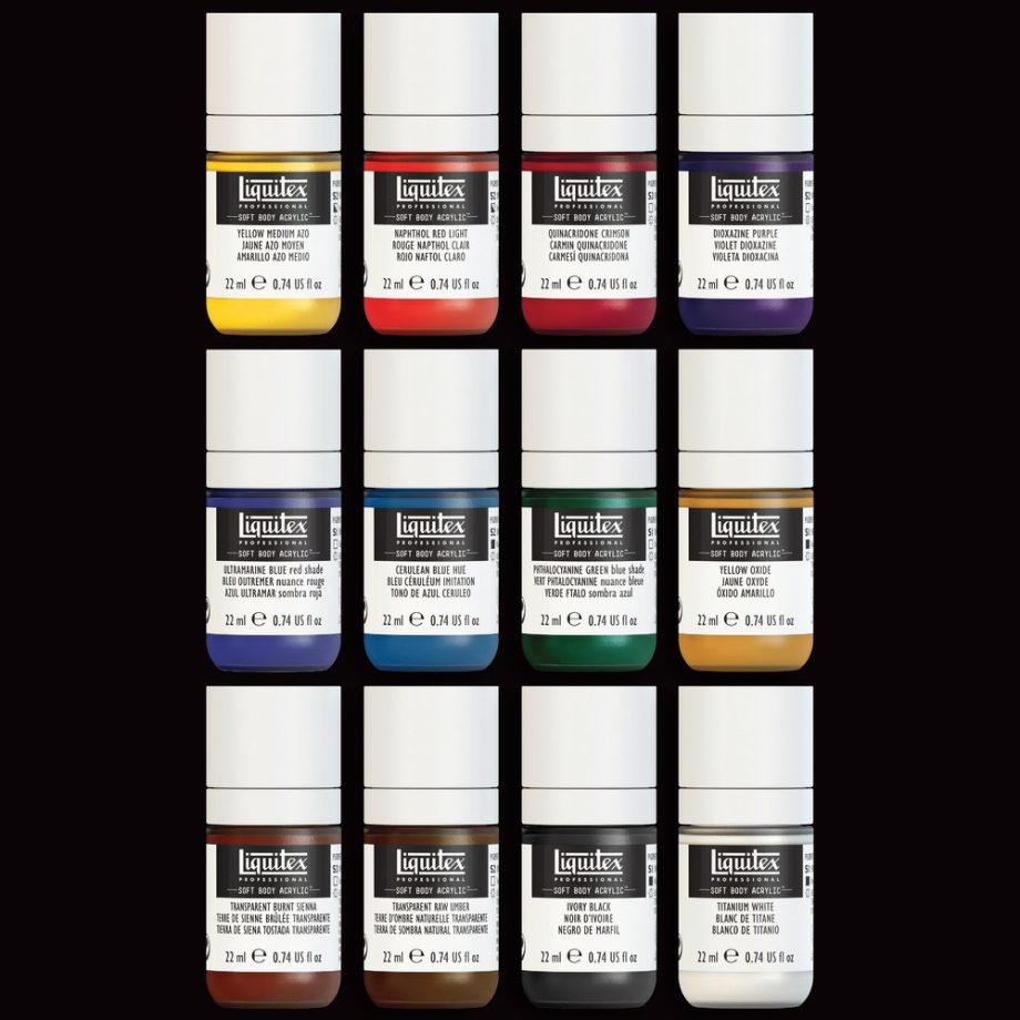 Liquitex Acrilico Soft Body Set 12x22ml Colori Essenziali