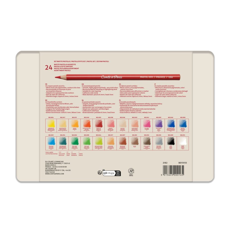 Conté à Paris Matite Pastello Scatola Metallo X24