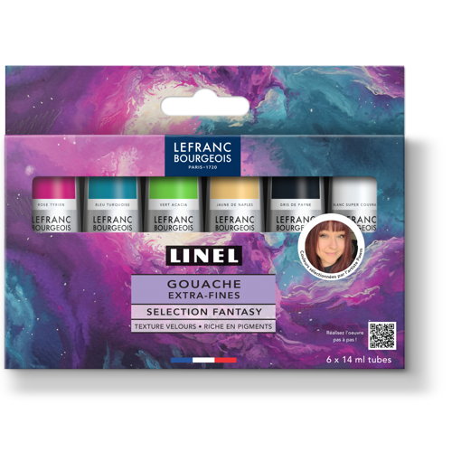 Lefranc Bourgeois Linel Tempera Extra-Fine Set 6x14ml Fantasy