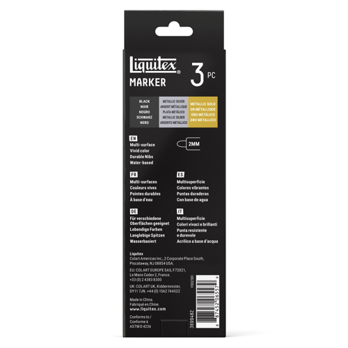 Liquitex Marker 3 x 2mm - Set 2 Accento
