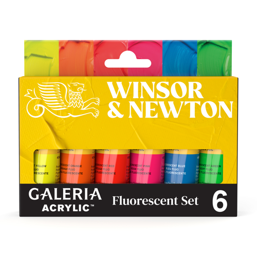 Winsor & Newton Galeria Acrilico Set 6x20ml Colori Fluo