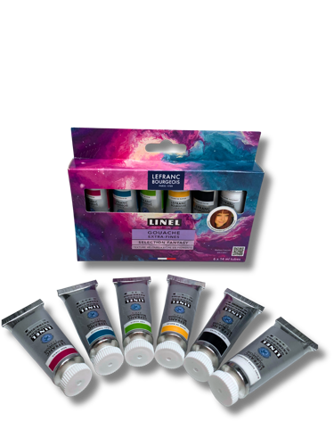 Lefranc Bourgeois Linel Tempera Extra-Fine Set 6x14ml Fantasy