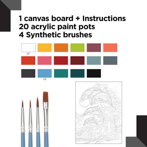 reeves Paint By Numbers 30,5 x 40,6 Cm - Delfini